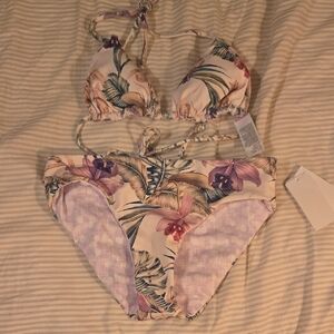 Splendid Panama Gardens Reversible Bikini Size Small NWT